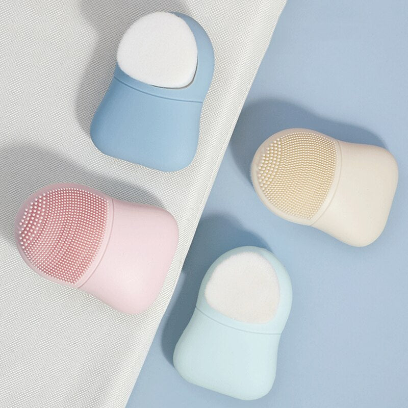 Colorful Mini 3D Double Side Silicone Face Cleanser Brush