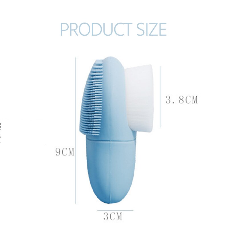Colorful Mini 3D Double Side Silicone Face Cleanser Brush