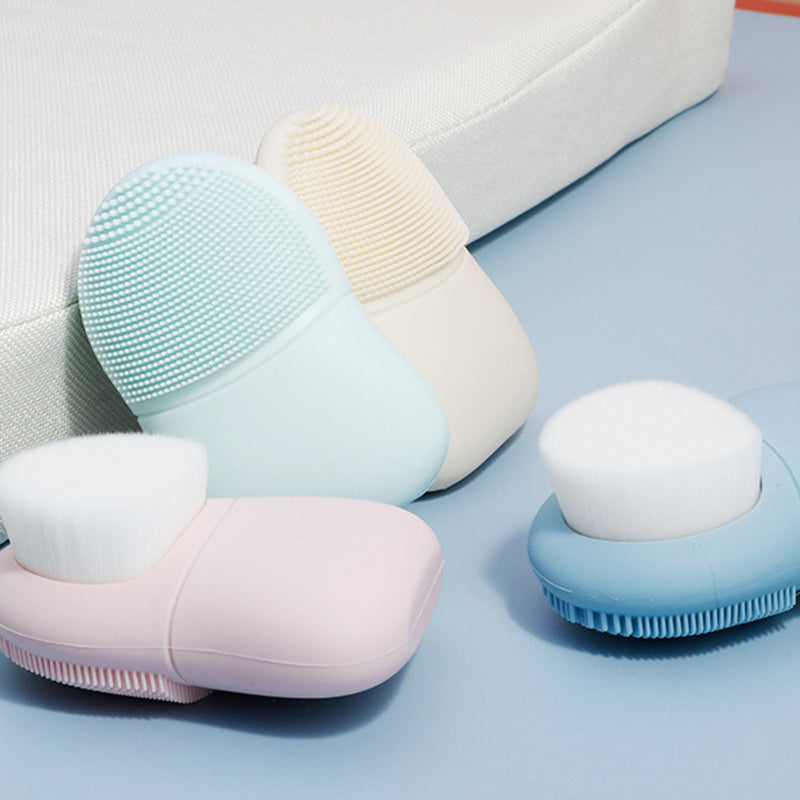 Colorful Mini 3D Double Side Silicone Face Cleanser Brush