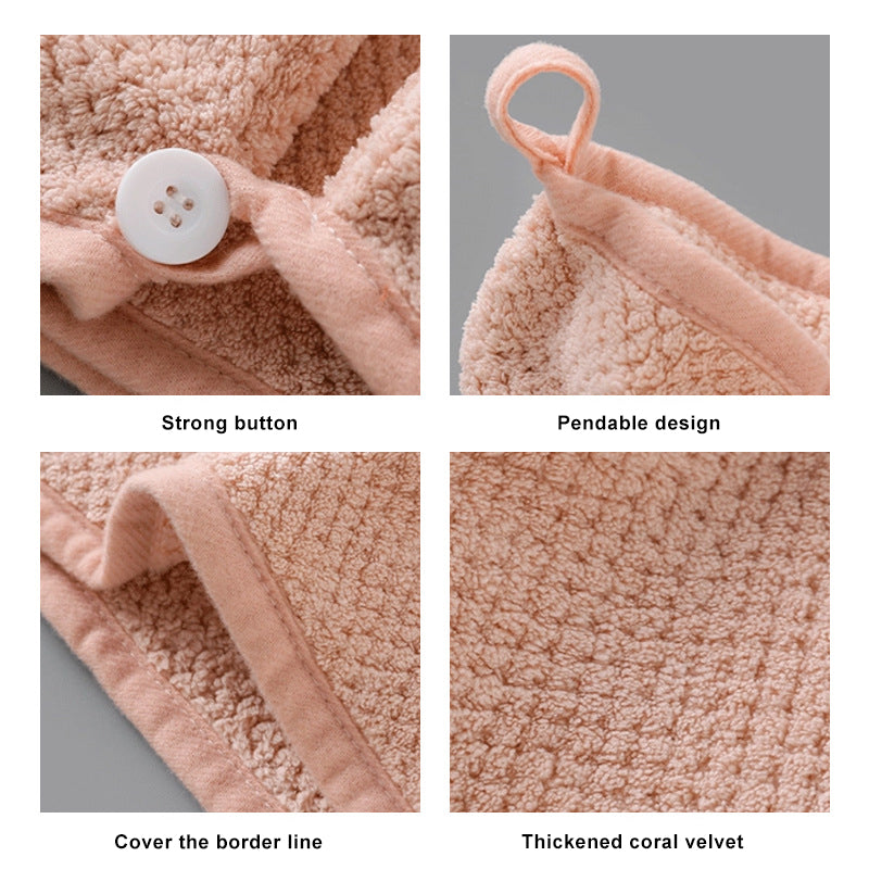 Ultra-Absorbent Plush Microfiber Hair Wrap
