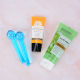 Small Ice Globes & Vitamin C Sunscreen Lotion SPF30 & Soothing Aloe Vera Gel