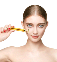 gold t bar face massager