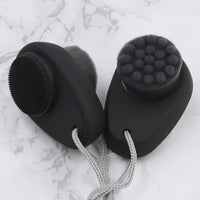 Black Charcoal Double-sided Facial Brush For Men and Women