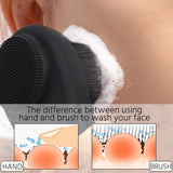 Black Charcoal Double-sided Facial Brush For Men and Women