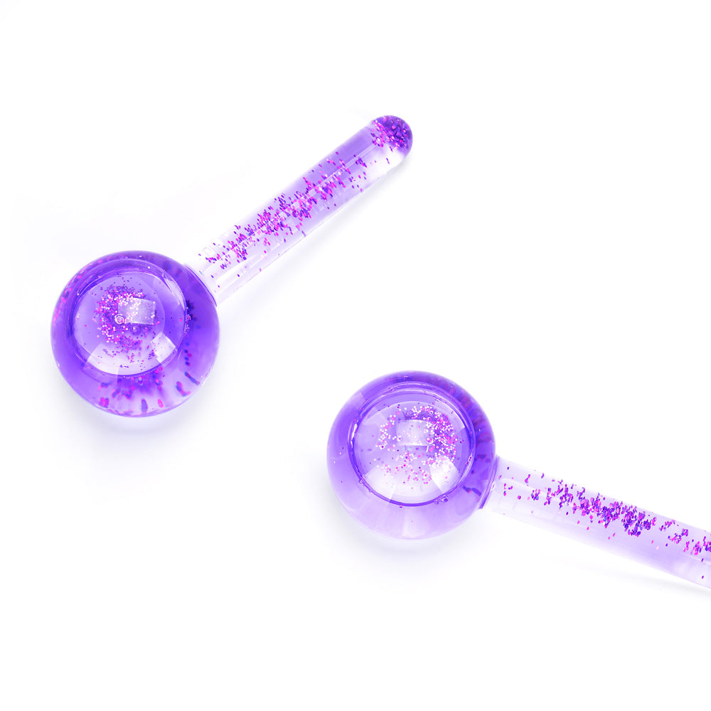 Purple Facial Glitter Ice Globes